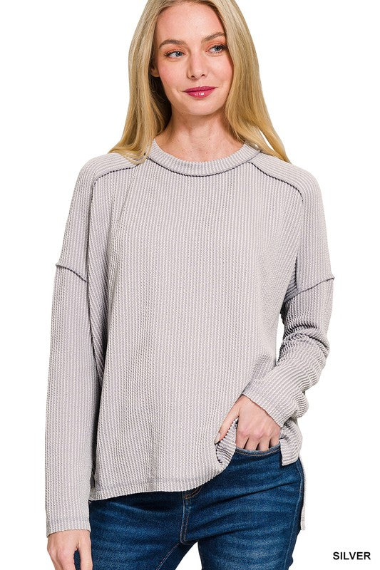 Alyssa Ribbed Long Sleeve Top