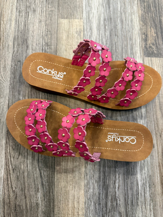 Garden Party Pink Corky’s Sandals