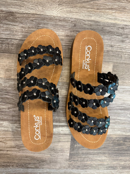 Garden Party Black Corky’s Sandals