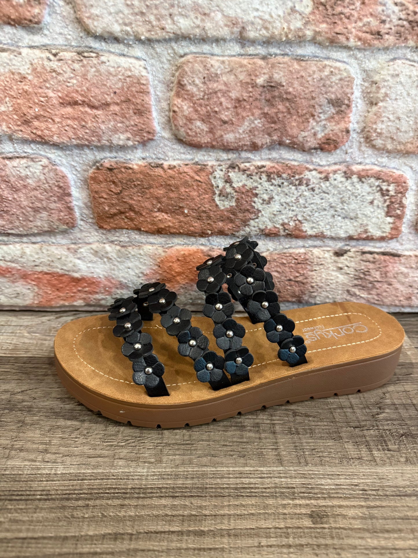 Garden Party Black Corky’s Sandals