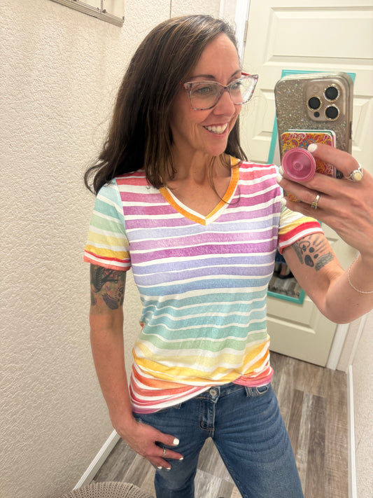 Sophie Tee - Rainbow Stripes