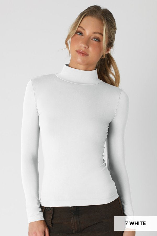 Trust Me Mock Neck Long Sleeve Top - One Size