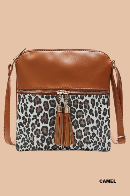 Leopard Tassel Crossbody Purse