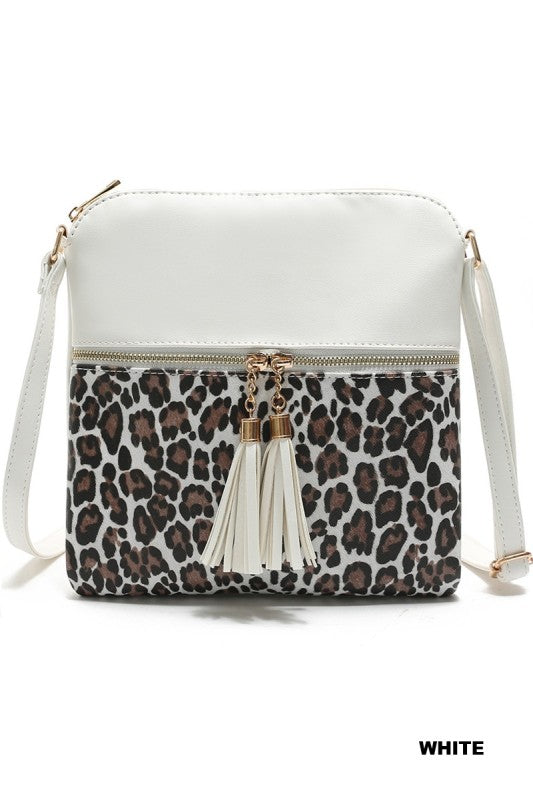Leopard Tassel Crossbody Purse