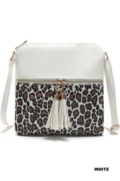 Leopard Tassel Crossbody Purse