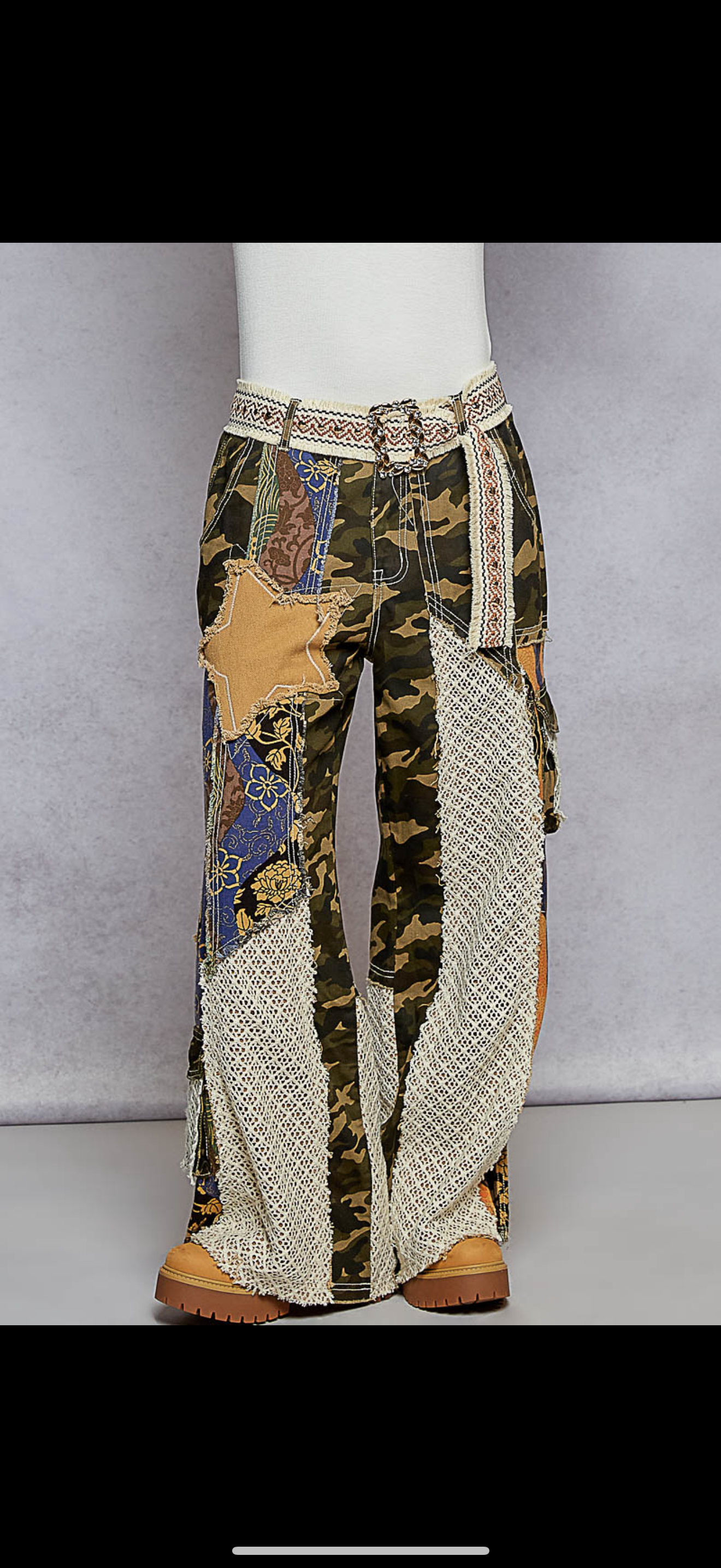 CamoStar Patchwork Wide Leg Pants