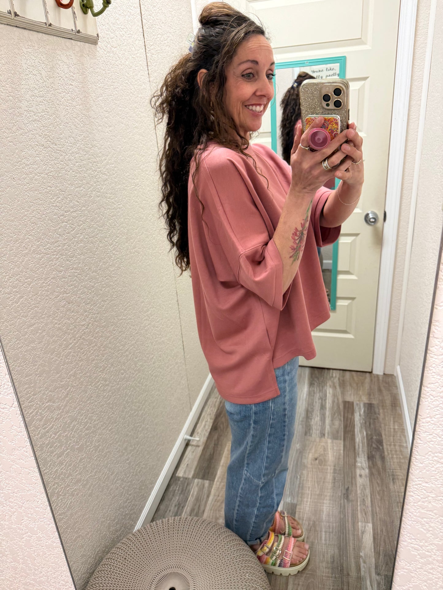 Three Quarters Sleeve Scrumptious Top