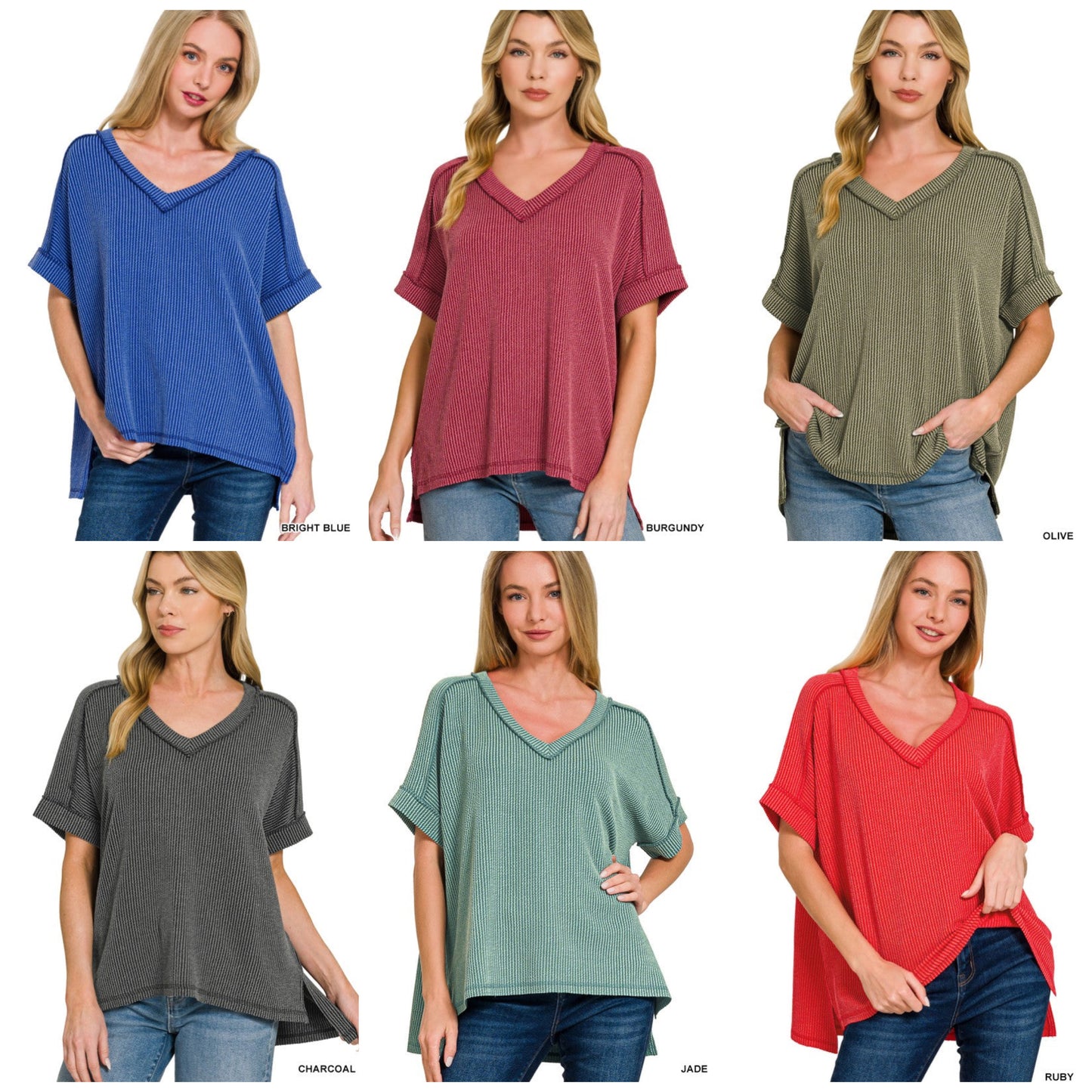 Courtney Corded V neck