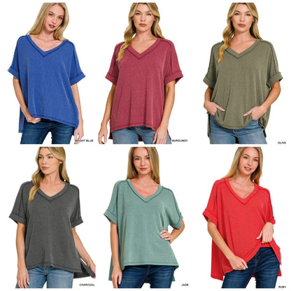 Courtney Corded V neck