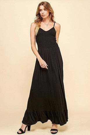 Maddie black maxi dress