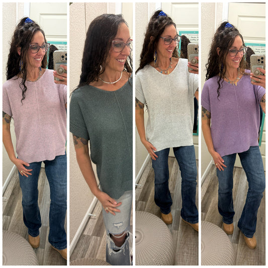 Shayla Short Sleeve Sweater Top