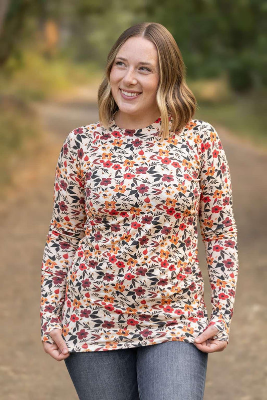 Blair Longsleeve Top Red Floral