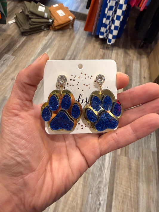 Paw Prints Gold Mirror BSASE WIYH ROYAL GLITTER PAW