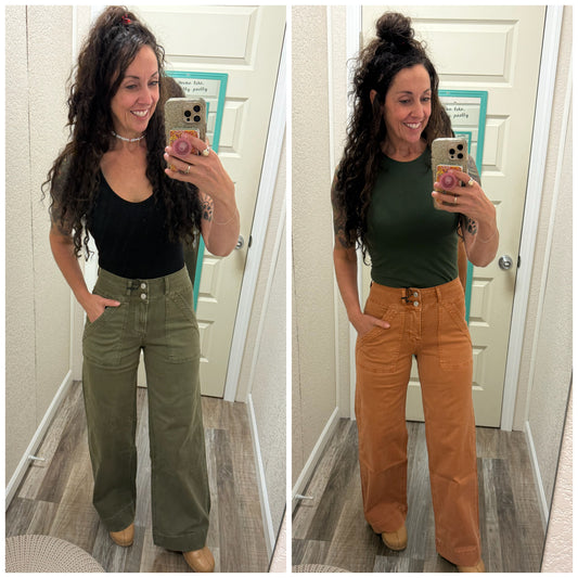Leaf Season Jeans Hi Rise Wide Leg Mica Jeans