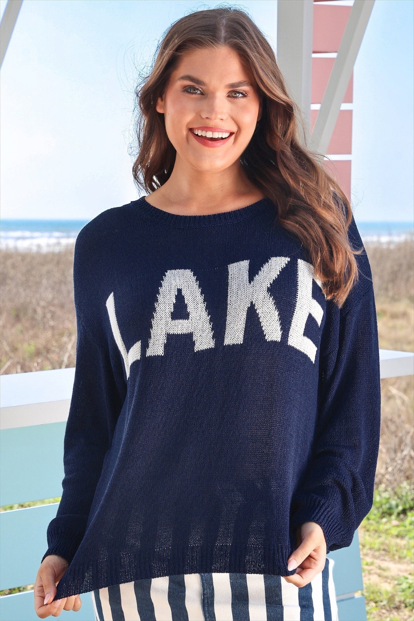 PREORDER- Sunrise Lightweight Sweater- Lake