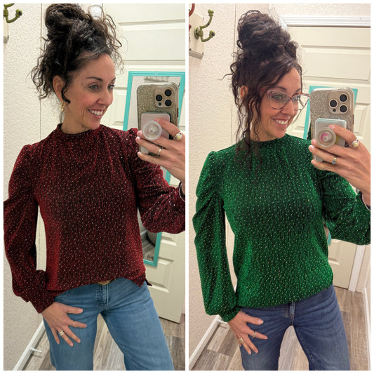 See Me Sparkle Long Sleeve Top