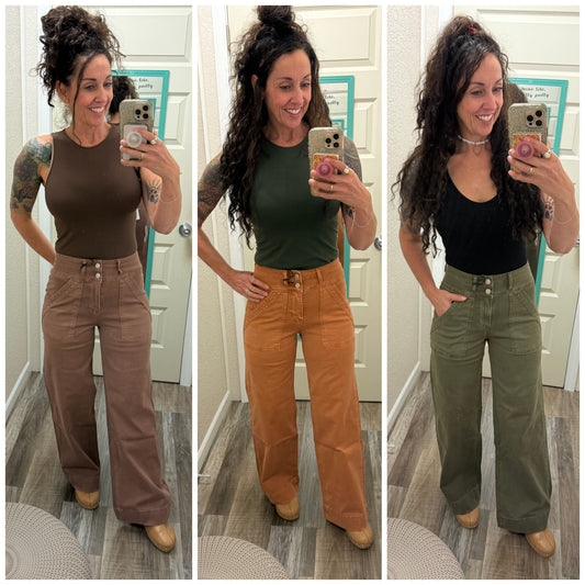 Leaf Season Jeans Hi Rise Wide Leg Mica Jeans