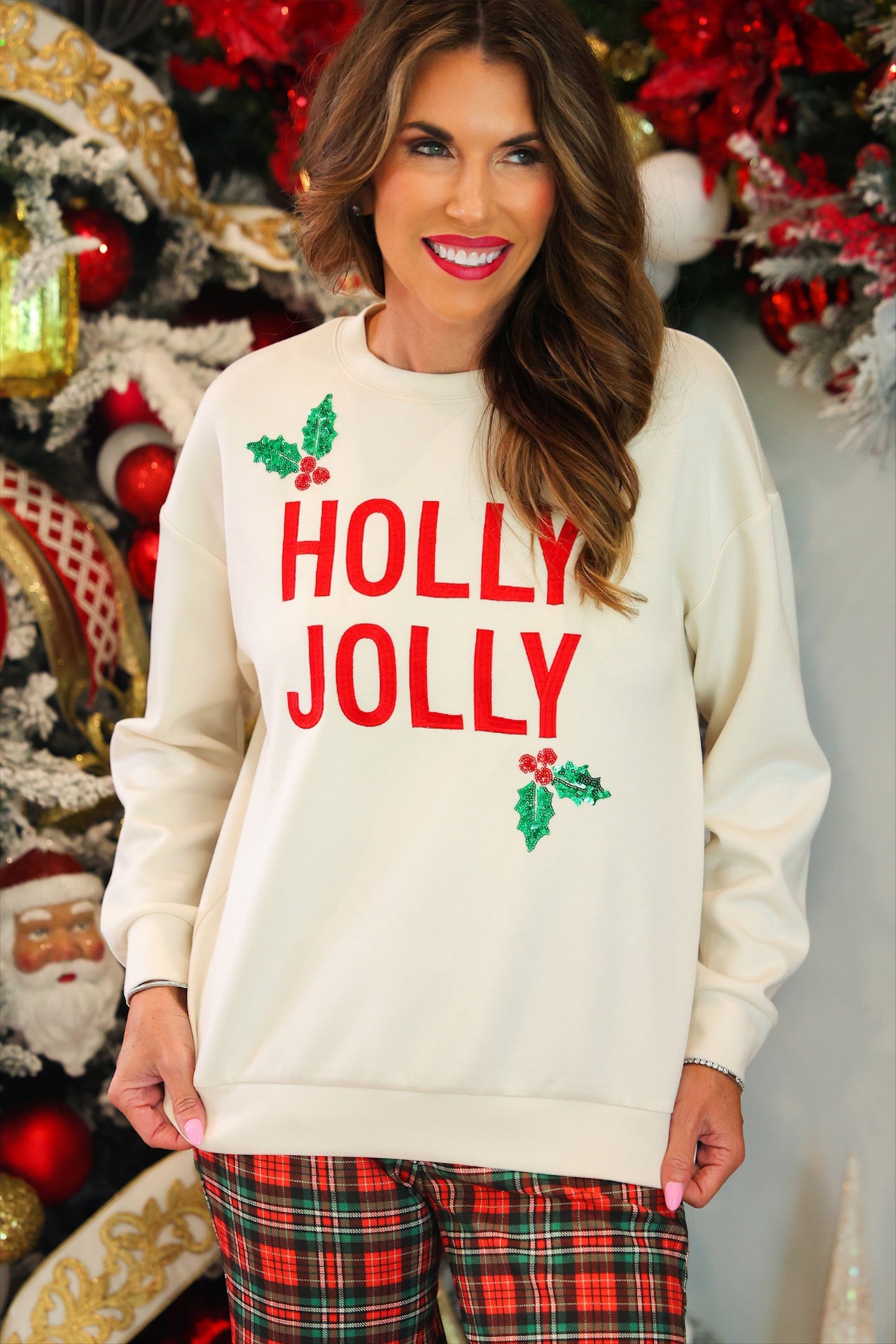 PREORDER- Holly Jolly Holiday Luxe Pullover