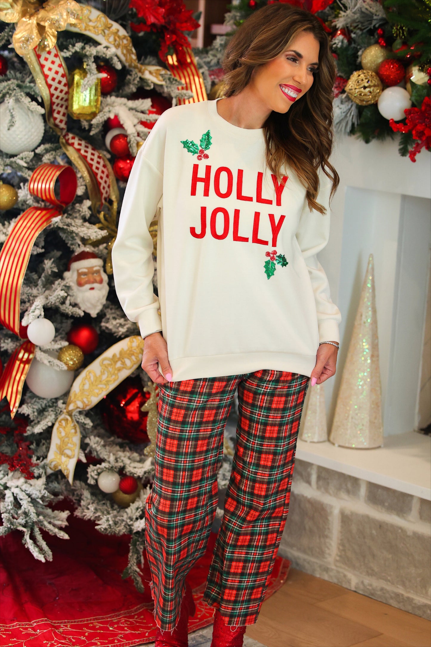 PREORDER- Holly Jolly Holiday Luxe Pullover
