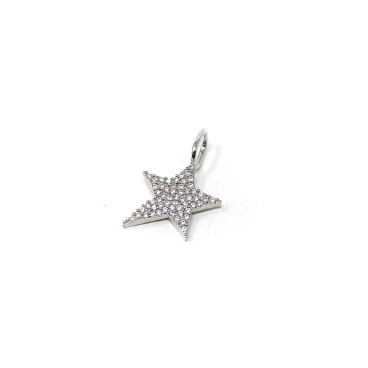 Charm Bar Silver Jazzy Star