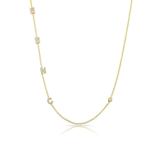 Custom Mini Adore Initial Necklace - Water Resistant