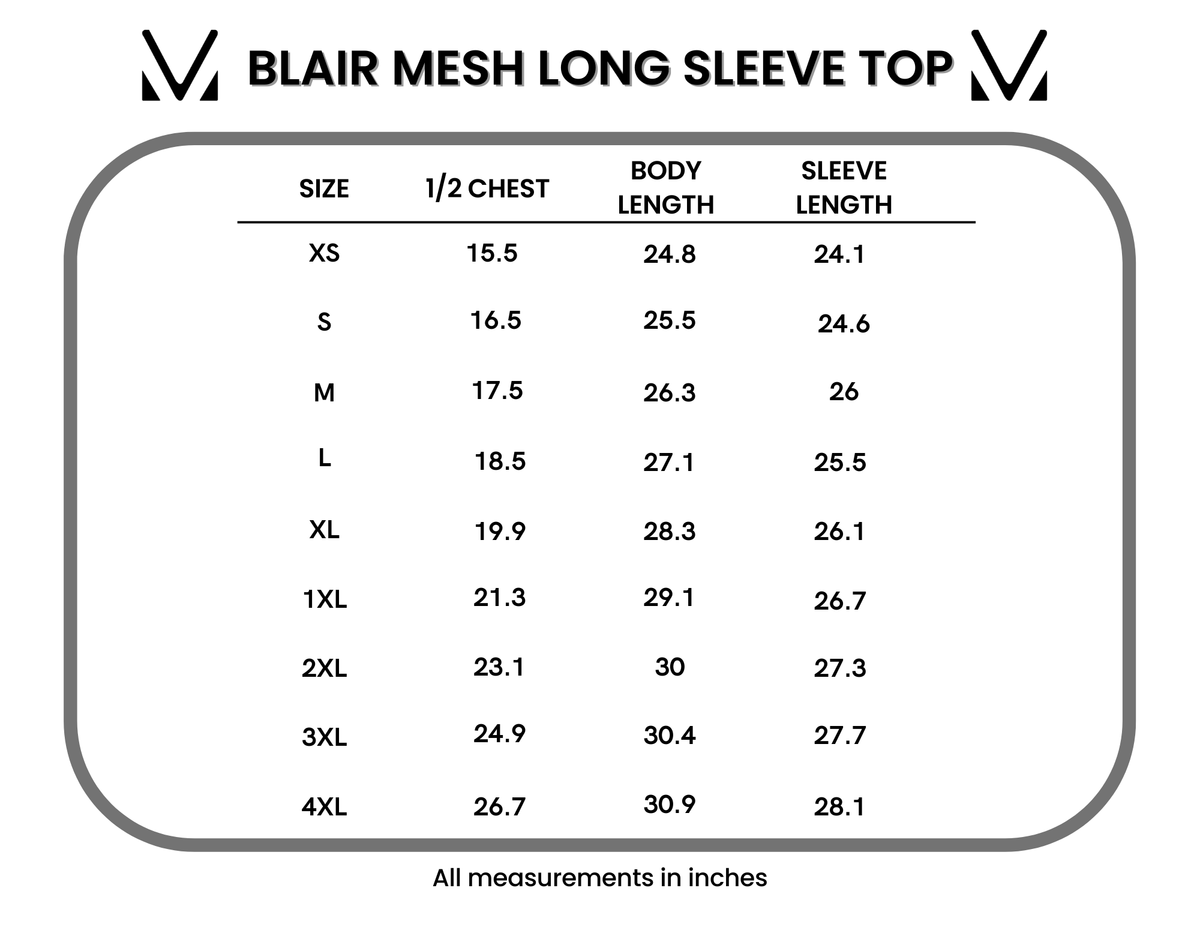 Checkers Blair Mesh Long Sleeve Top