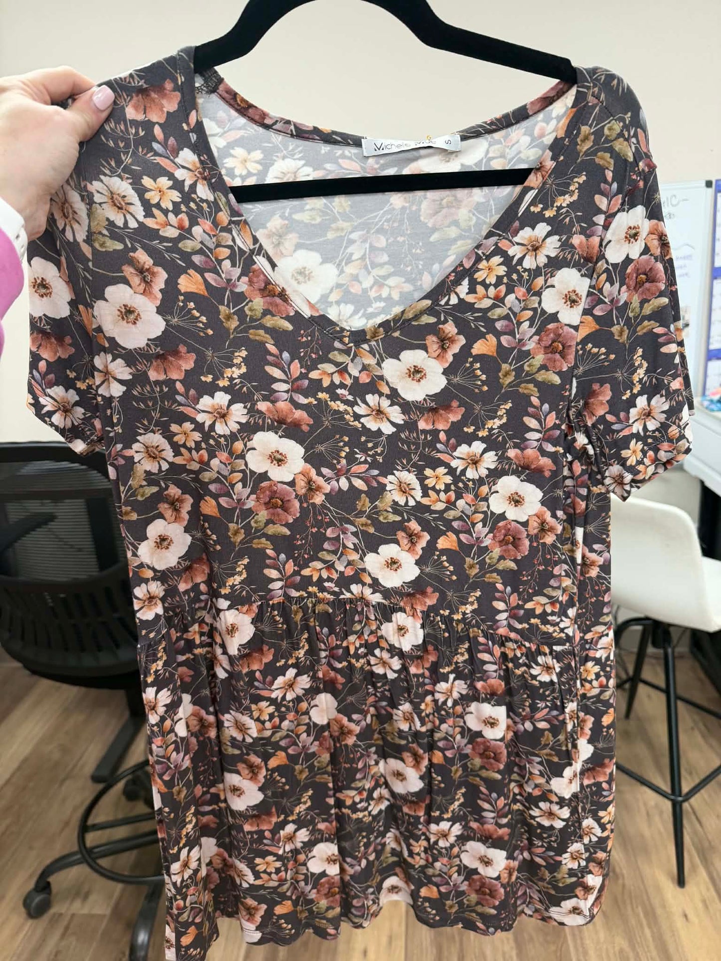 Sarah Ruffle Short Sleeve - Blushwood Floral