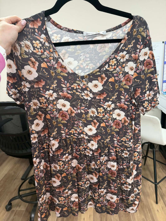 Sarah Ruffle Short Sleeve - Blushwood Floral