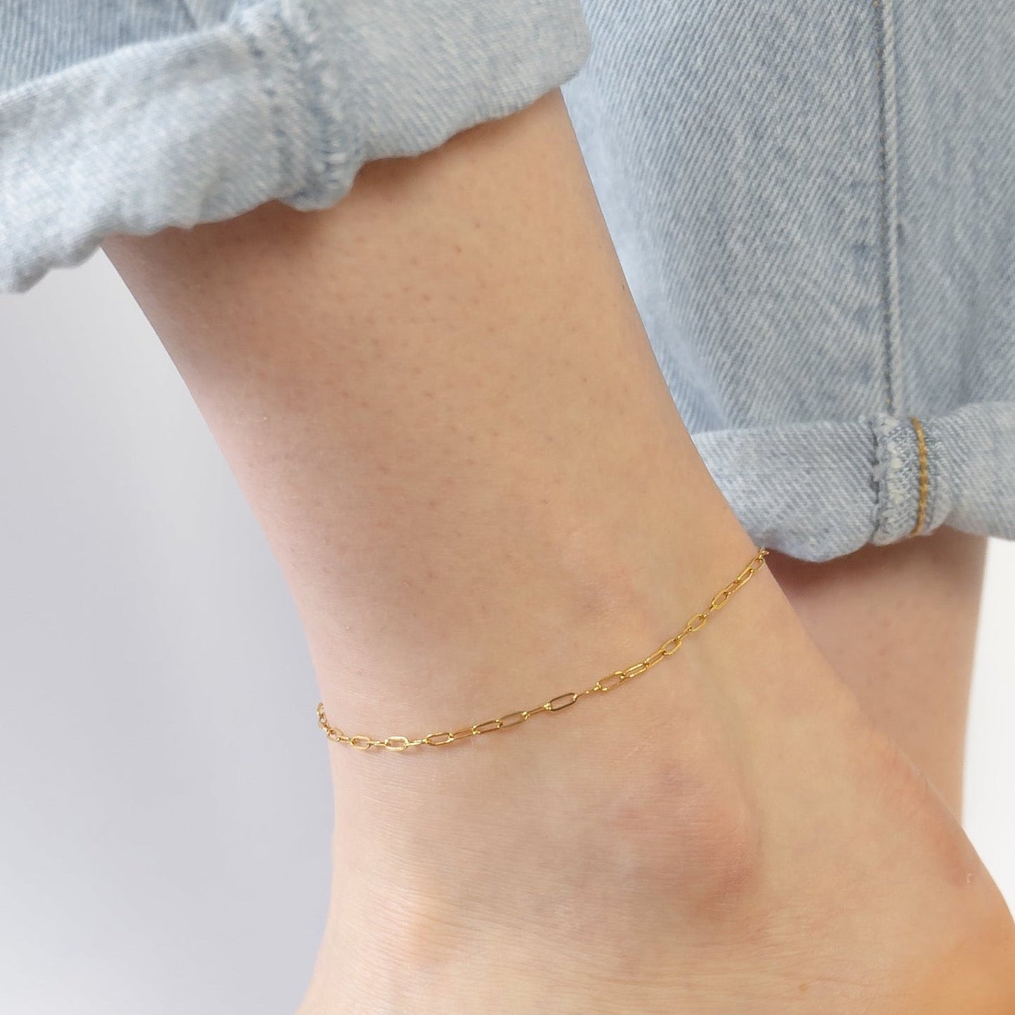 Resort - Mini Paperclip Anklet - SS & WR
