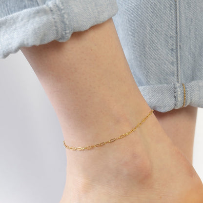 Resort - Mini Paperclip Anklet - SS & WR