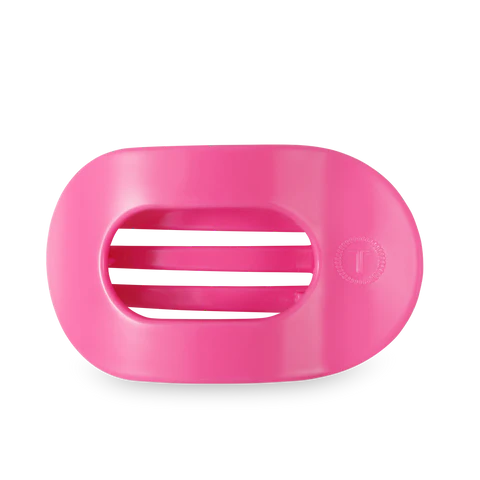 Paradise Pink Large Flat Round Hair Clip Teleties