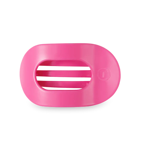 Paradise Pink Medium Flat Round Hair Clip Teleties