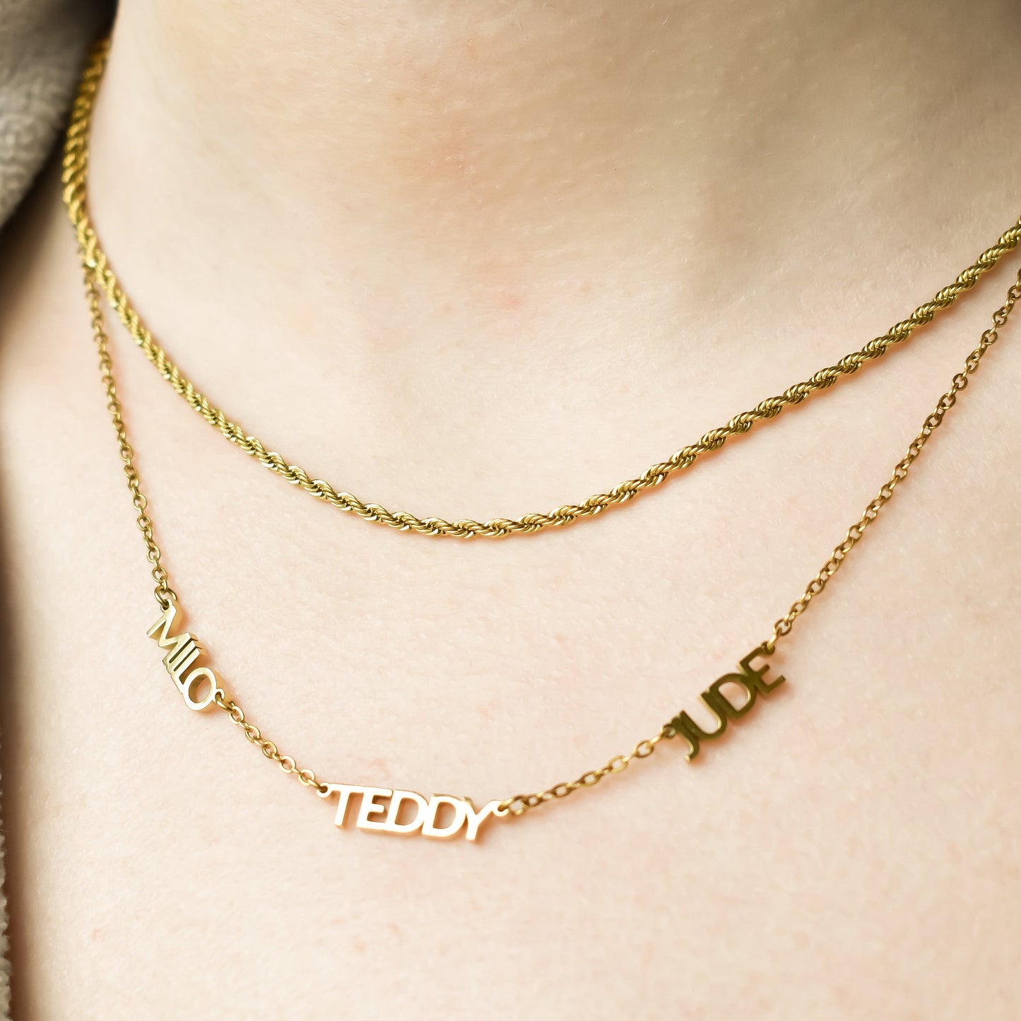 Resort - Custom Cherish Multiple Name Necklace - SS & WR