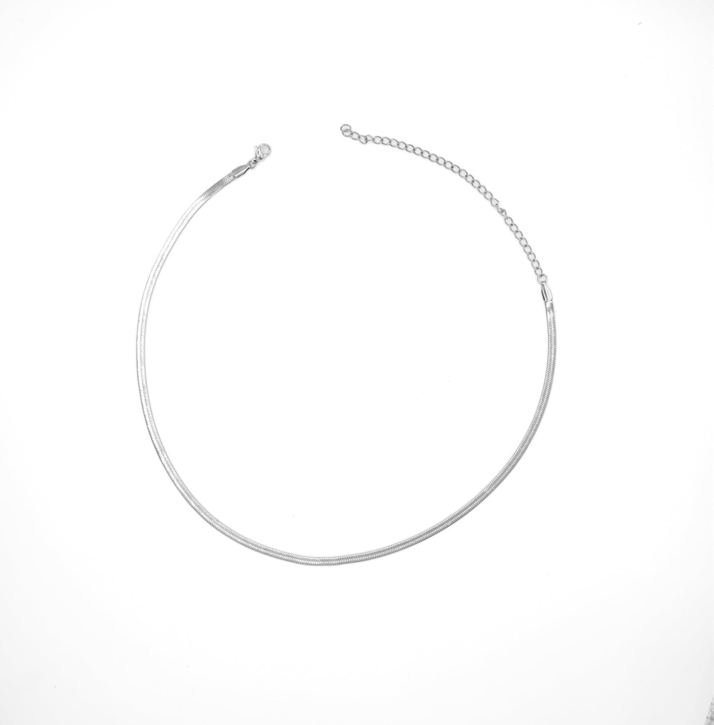 Resort - Classic Herringbone Chain Necklace - SS & WR