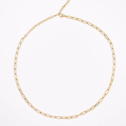 Resort - Classic Paperclip Chain Necklace - SS & WR