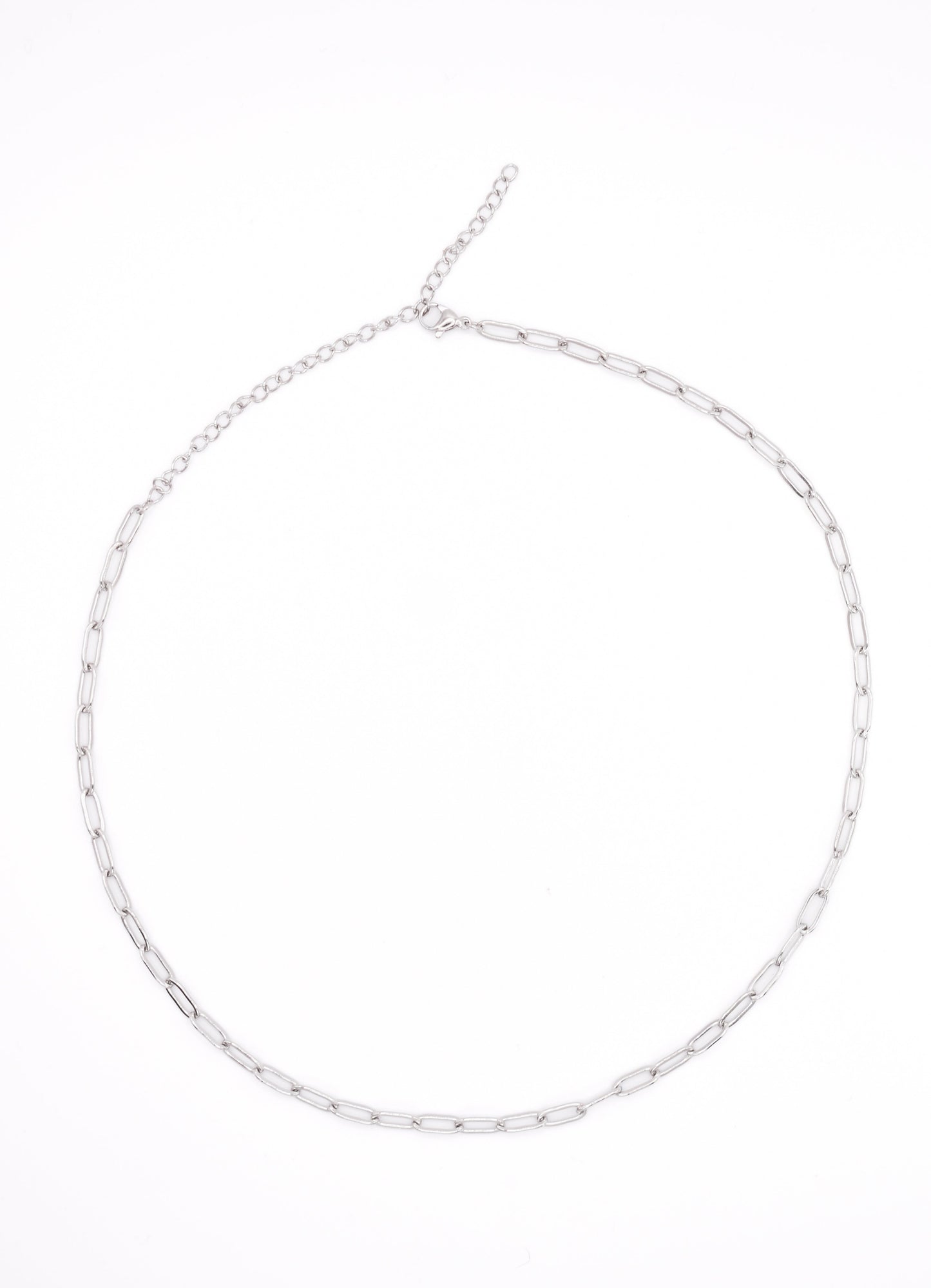 Resort - Classic Paperclip Chain Necklace - SS & WR