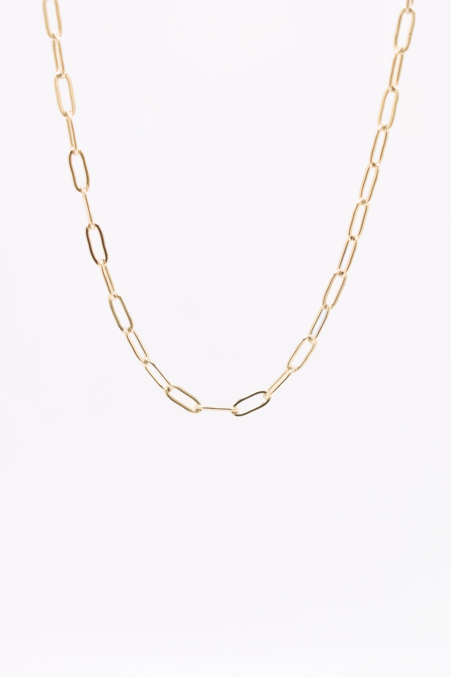 Resort - Classic Paperclip Chain Necklace - SS & WR