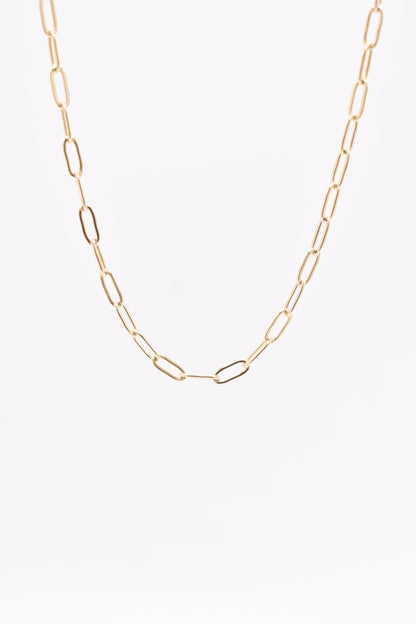 Resort - Classic Paperclip Chain Necklace - SS & WR