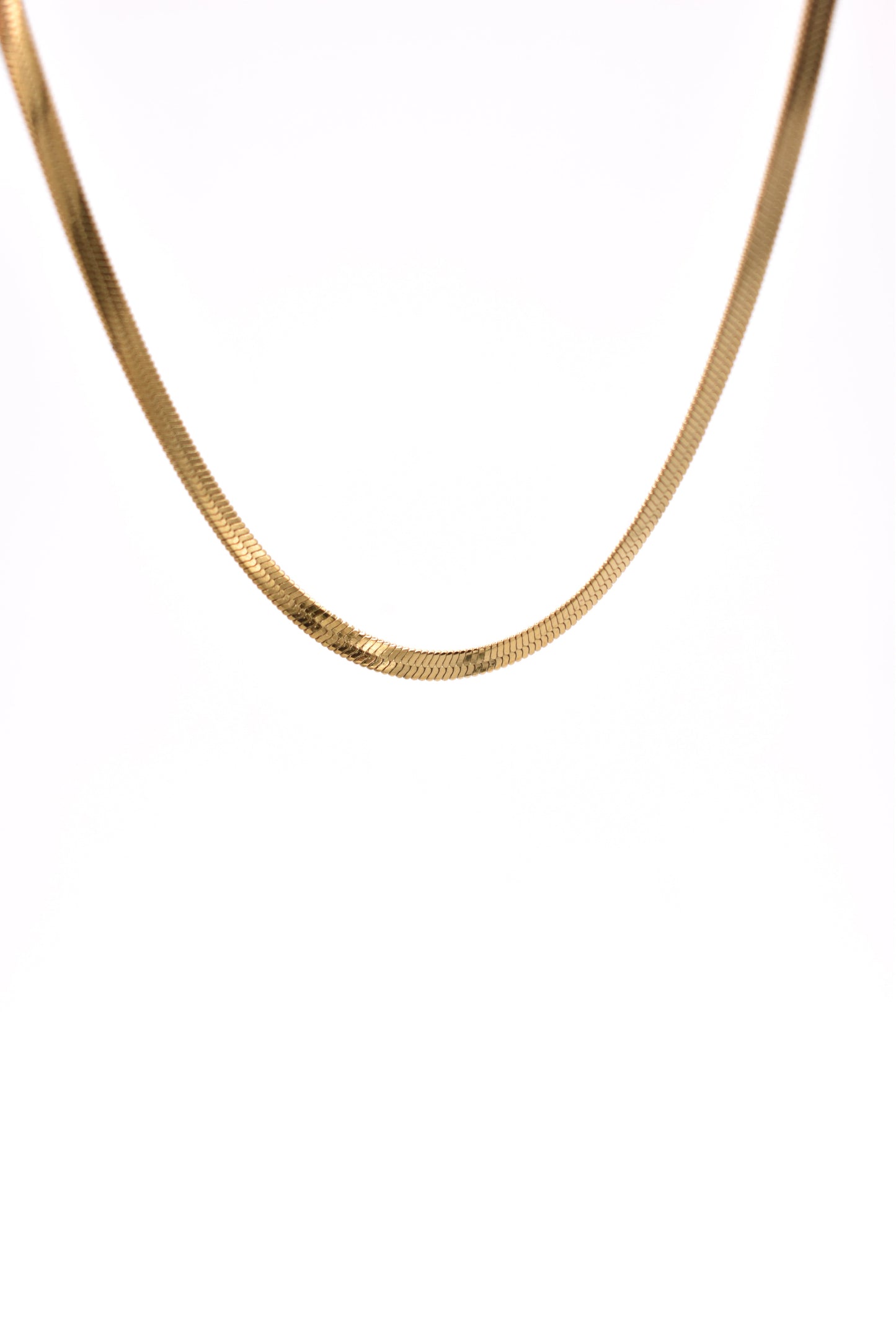 Resort - Classic Herringbone Chain Necklace - SS & WR