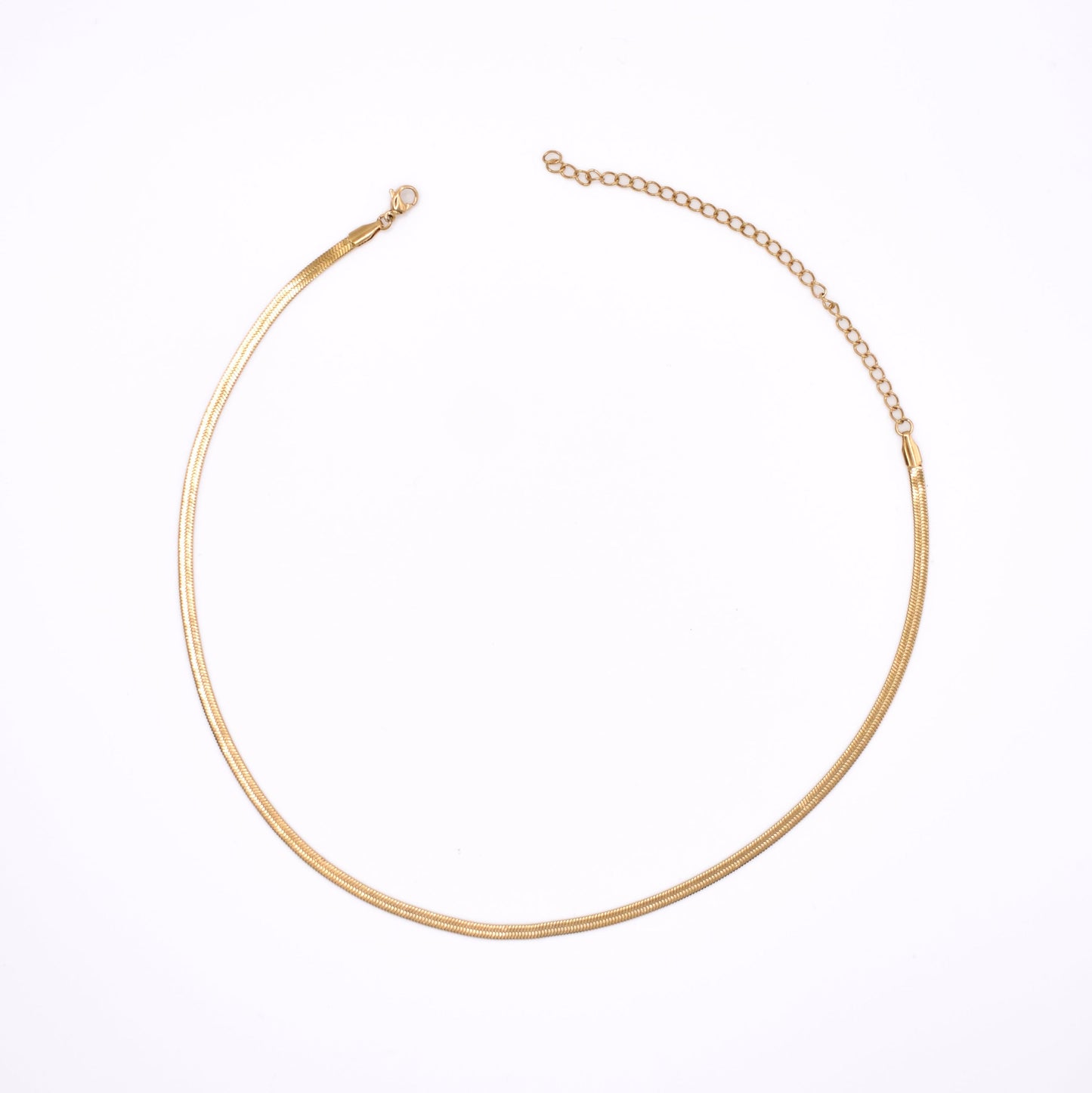 Resort - Classic Herringbone Chain Necklace - SS & WR