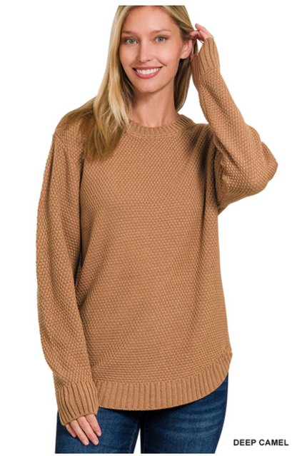 Rita - Deep Camel - Basic Sweater