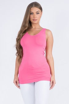 Reversible V or U neck Second Skin Tank - One Size