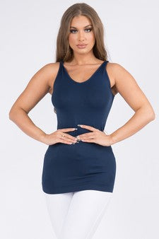 Reversible V or U neck Second Skin Tank - One Size