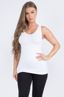 Reversible V or U neck Second Skin Tank - One Size