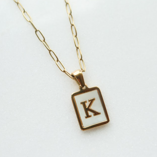 Ocean Drive Initial Necklace - Water Resistant