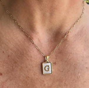 Ocean Drive Initial Necklace - Water Resistant