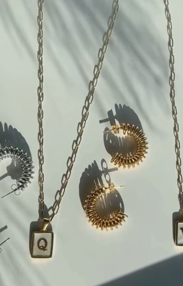 Ocean Drive Initial Necklace - Water Resistant