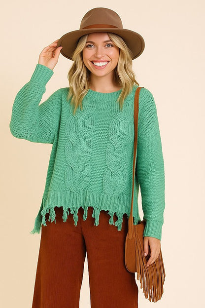 Brin Distressed Fall Sweater