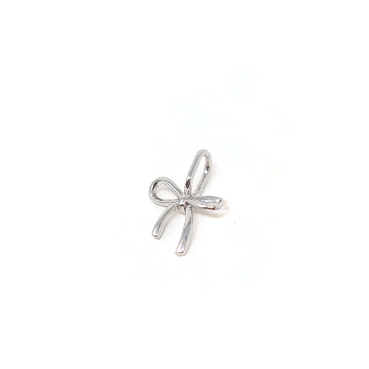 Charm Bar Silver Baby Bow - Mini