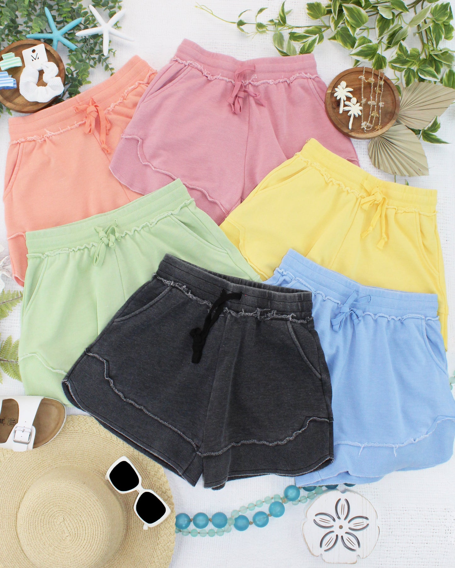 IN STOCK French Terry Stevie Shorts - Lemon